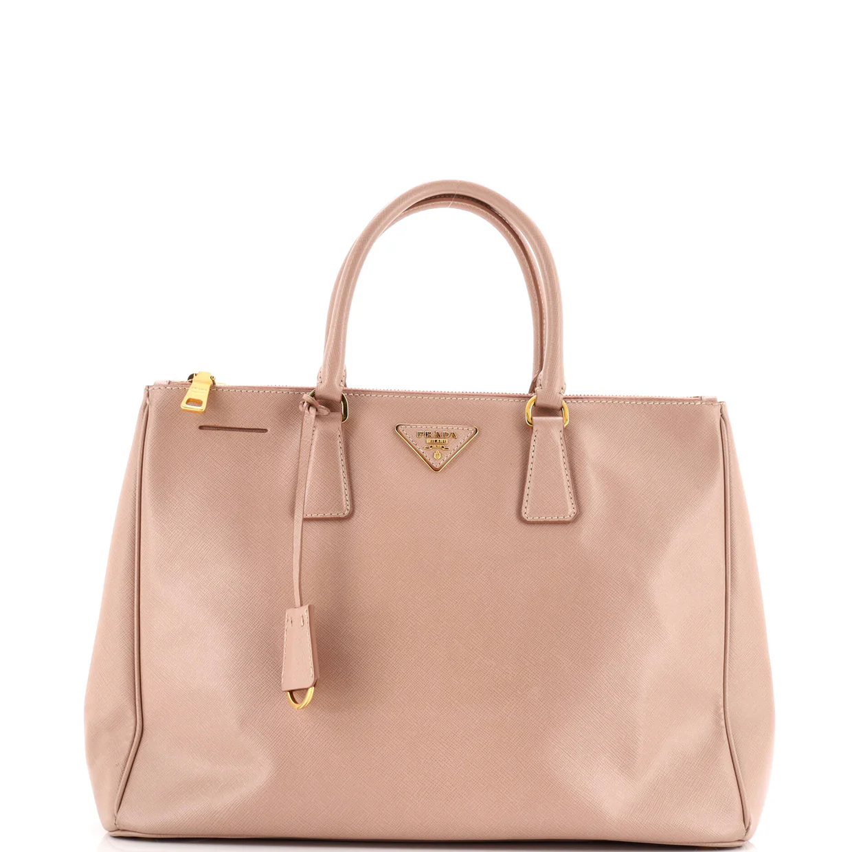 Double Zip Lux Tote Saffiano Leather Medium - Deep Luxury