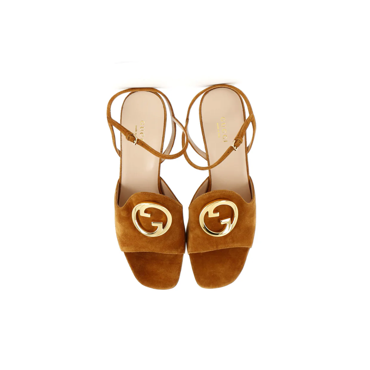 Women's Blondie Ankle Strap Heeled Sandals Suede - Deep Luxury