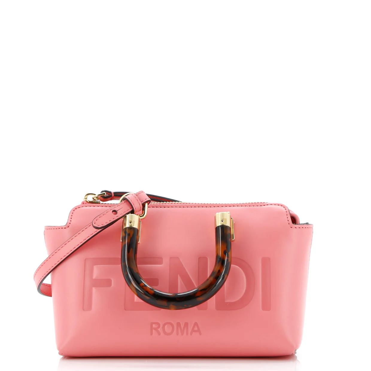 Logo By The Way Top Handle Bag Embossed Leather Mini - Deep Luxury