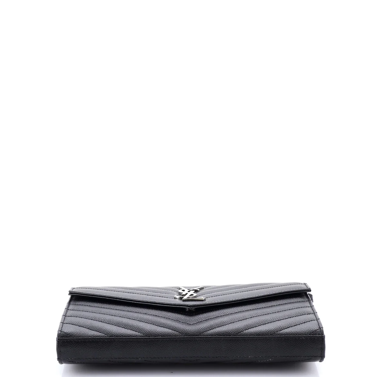 Classic Monogram Wallet on Chain Matelasse Chevron Leather Medium - Deep Luxury