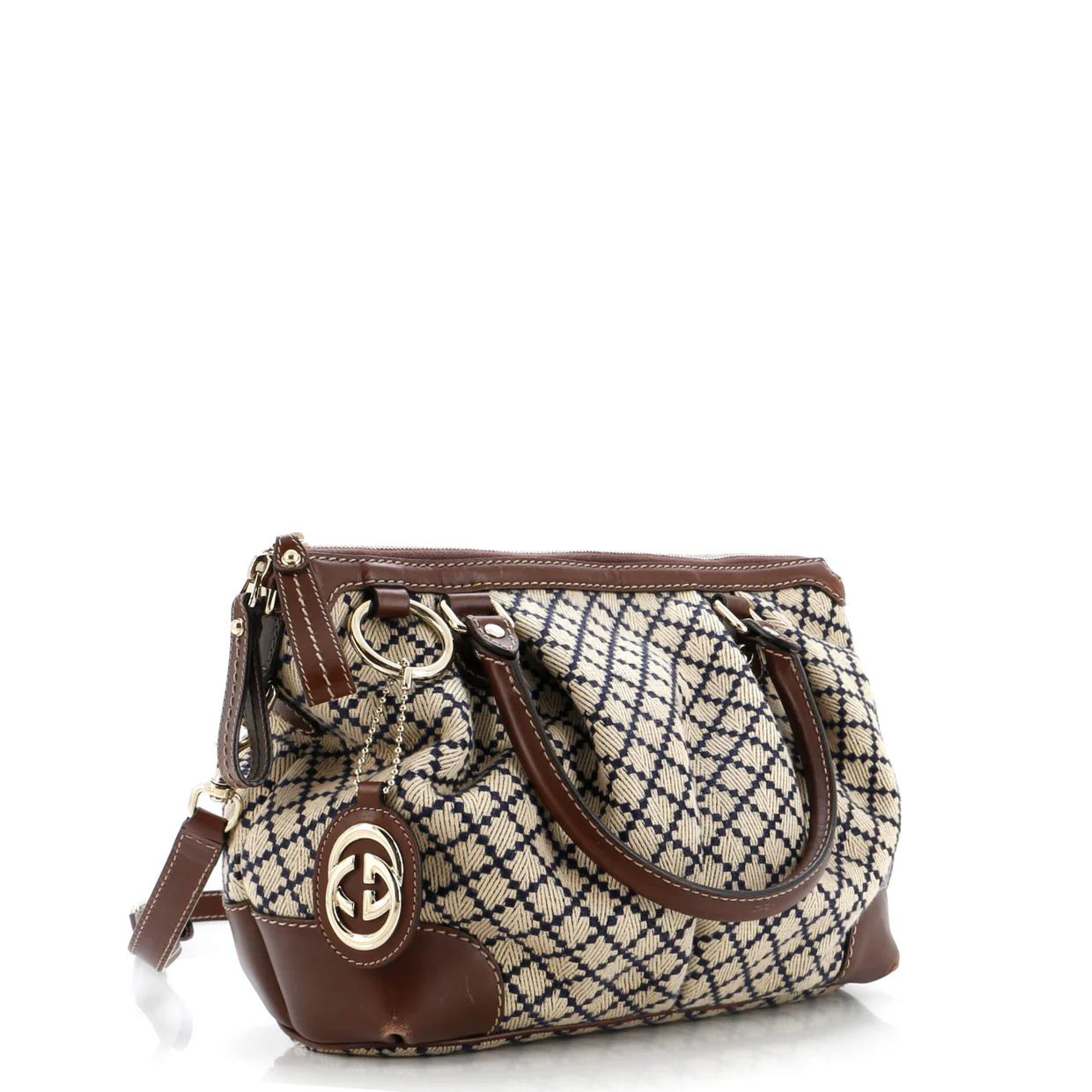 Sukey Top Handle Satchel GG Canvas Large - Deep Luxury