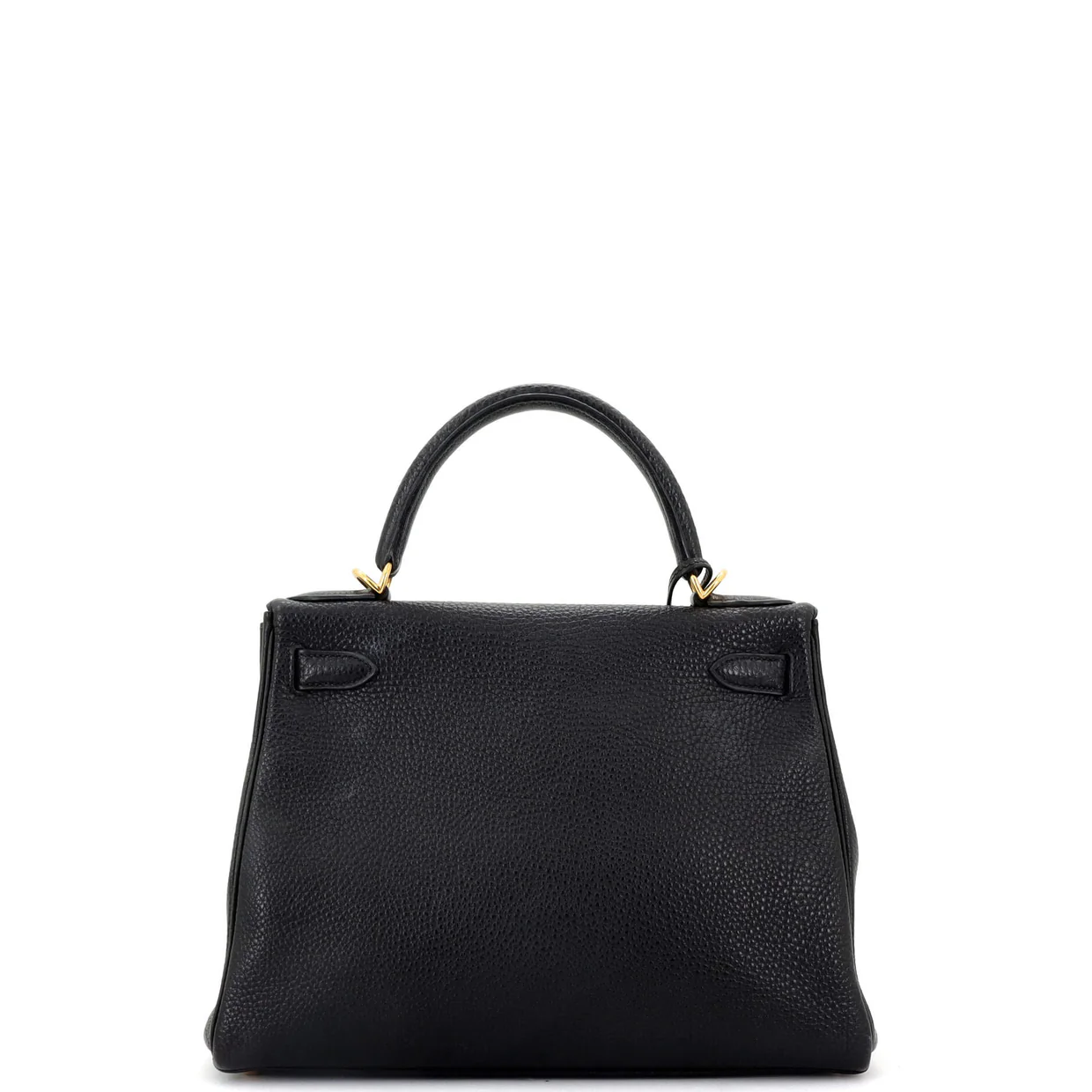 Kelly Handbag Noir Clemence with Gold Hardware 28 - Deep Luxury