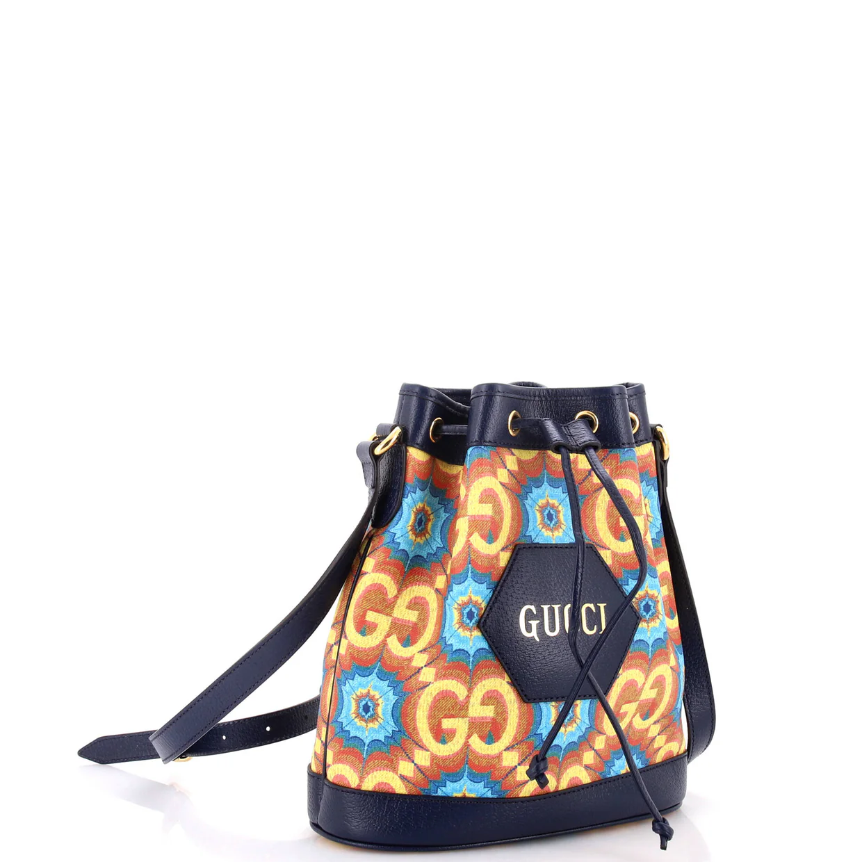 Aria 100th Anniversary Bucket Bag Kaleidoscope Print GG Coated Canvas - Deep Luxury