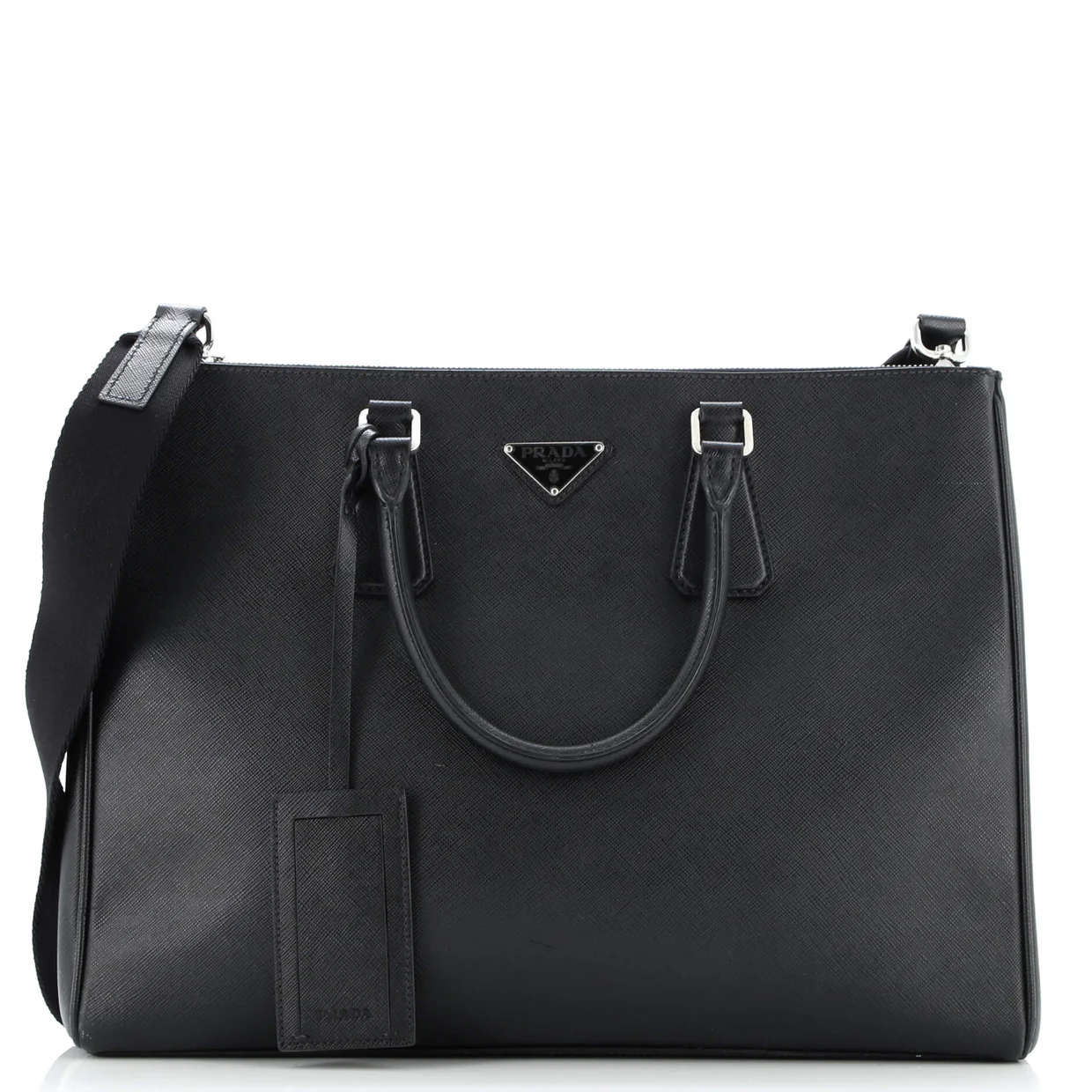 Cuir Double Tote Saffiano Leather Large - Deep Luxury
