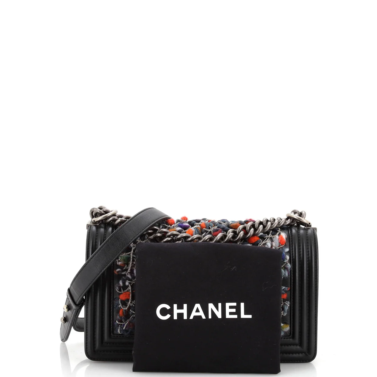 Boy Flap Bag Braided Tweed Old Medium - Deep Luxury