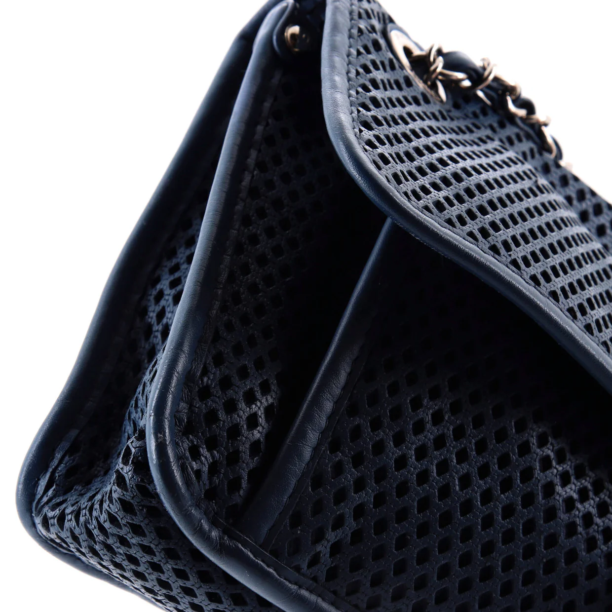 Up In The Air Flap Bag Perforated Leather Medium - Deep Luxury