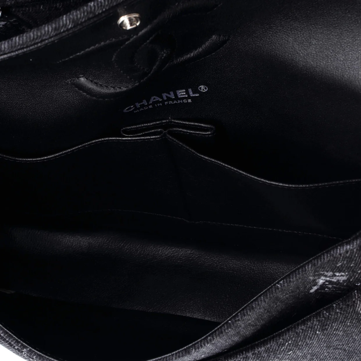 Classic Double Flap Bag Printed Denim Medium - Deep Luxury