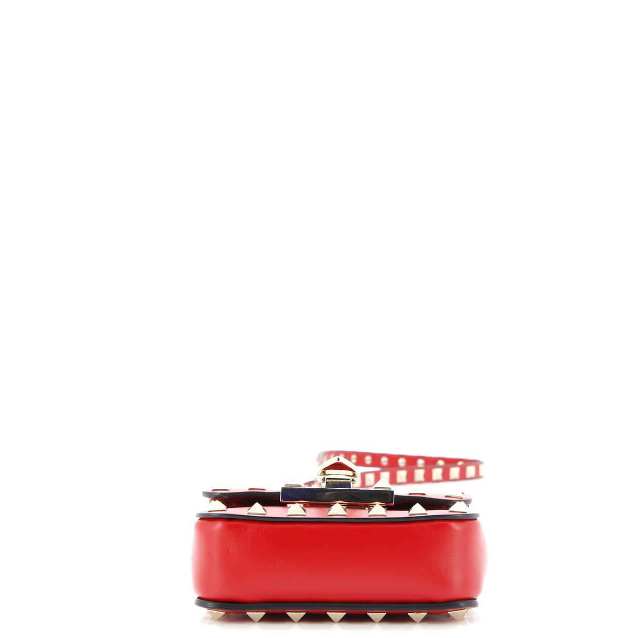 Rockstud Flip Lock Flap Bag Leather Super Mini - Deep Luxury