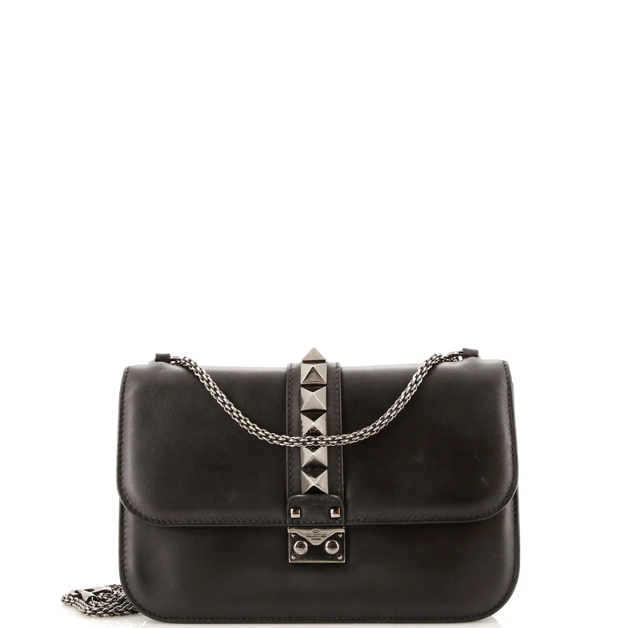 Glam Lock Shoulder Bag Leather Medium - Deep Luxury