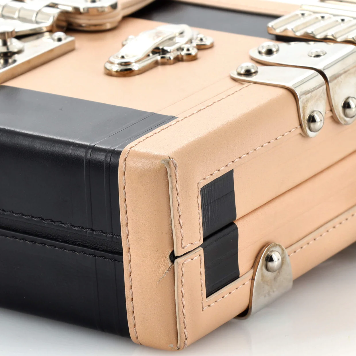 Temple Petite Malle Handbag Leather - Deep Luxury