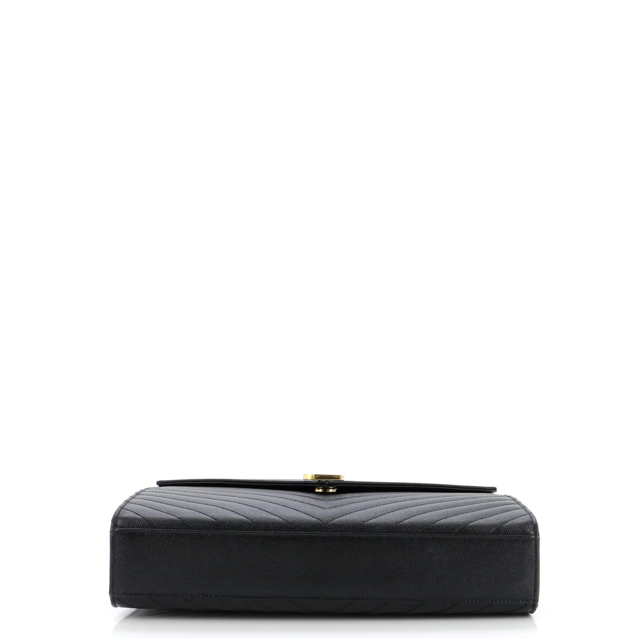 Classic Monogram Envelope Satchel Matelasse Chevron Leather Large - Deep Luxury