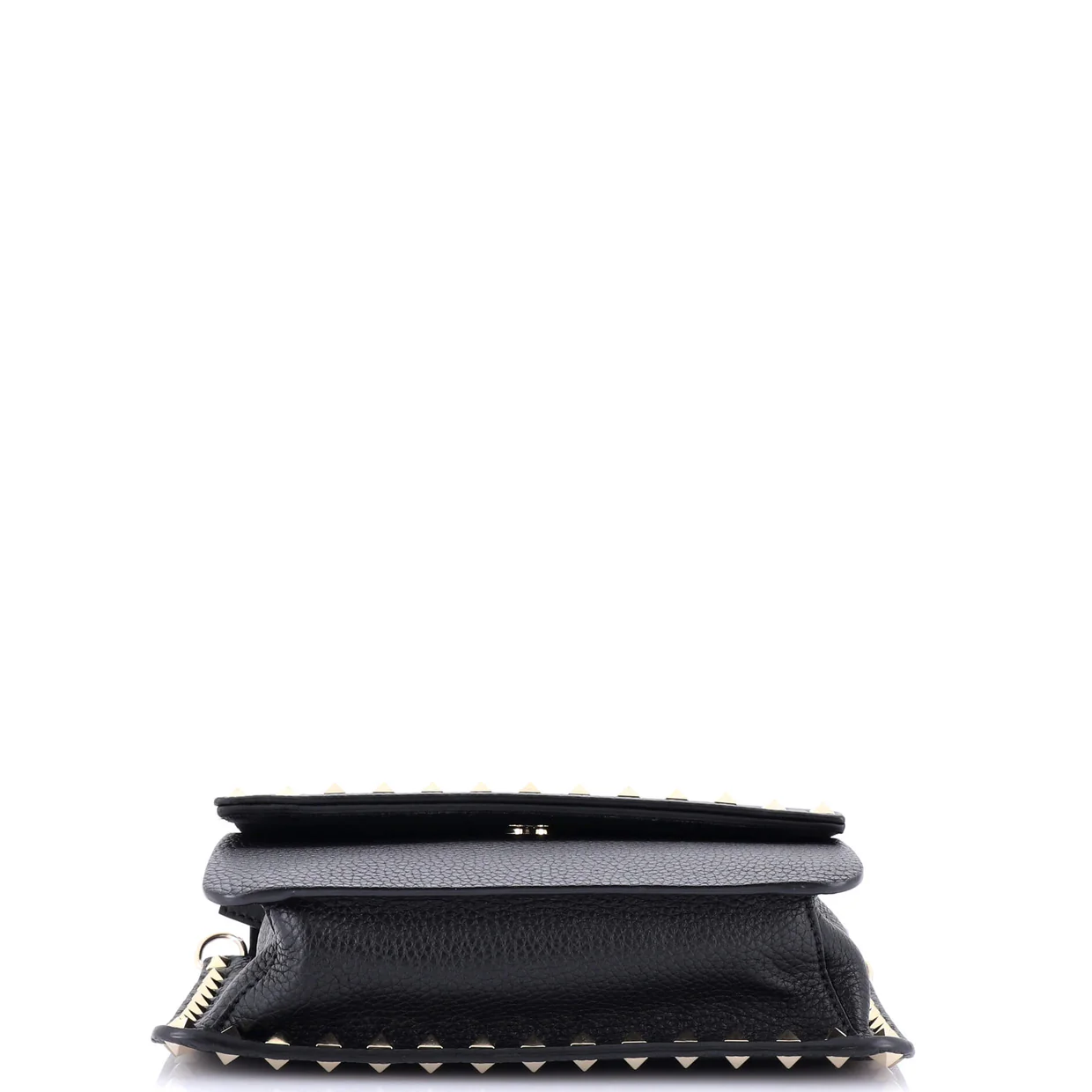 Rockstud Front Handle Flap Bag Leather Small - Deep Luxury