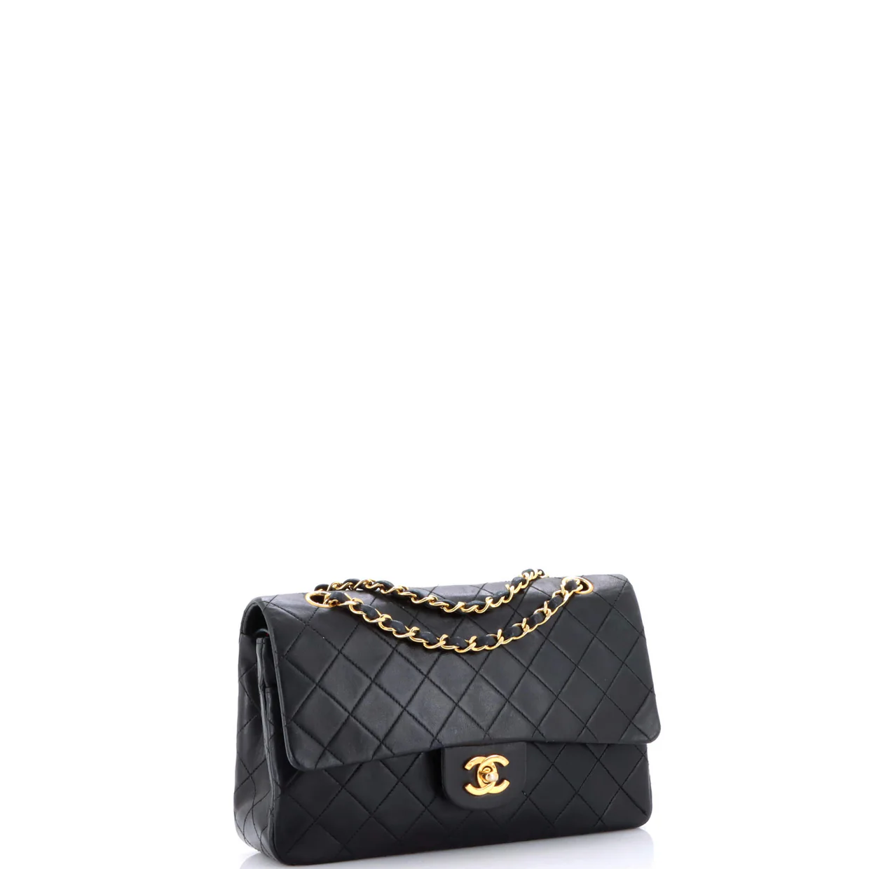 Vintage Classic Double Flap Bag Quilted Lambskin Small - Deep Luxury