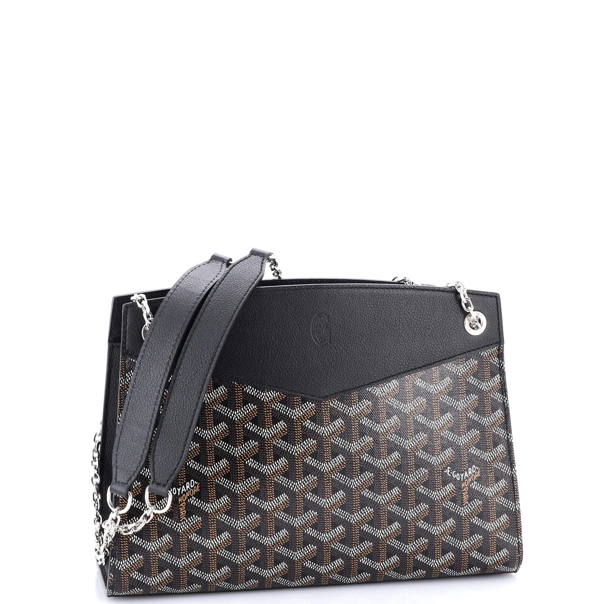 Structured Rouette Chain Shoulder Bag Coated Canvas PM - Deep Luxury