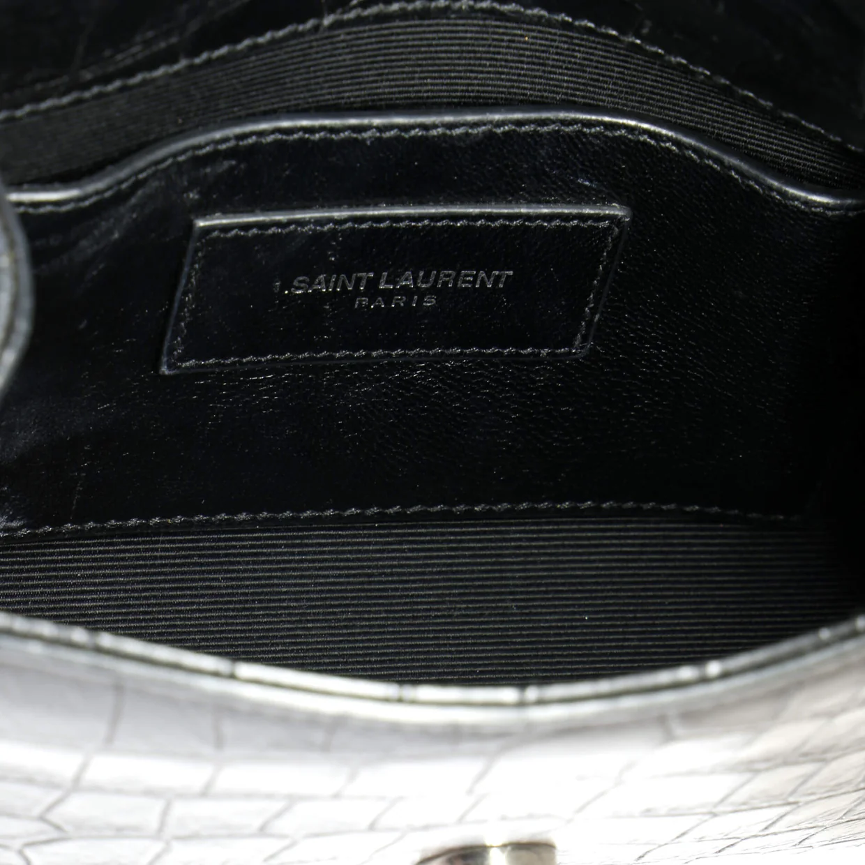 Classic Monogram Tassel Crossbody Bag Crocodile Embossed Leather Small - Deep Luxury