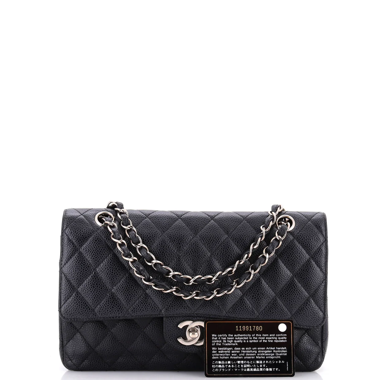 Classic Double Flap Bag Quilted Caviar Medium - Deep Luxury