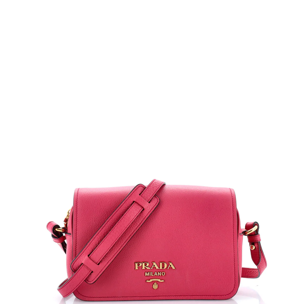 Flap Zip Crossbody Bag Vitello Phenix Small - Deep Luxury