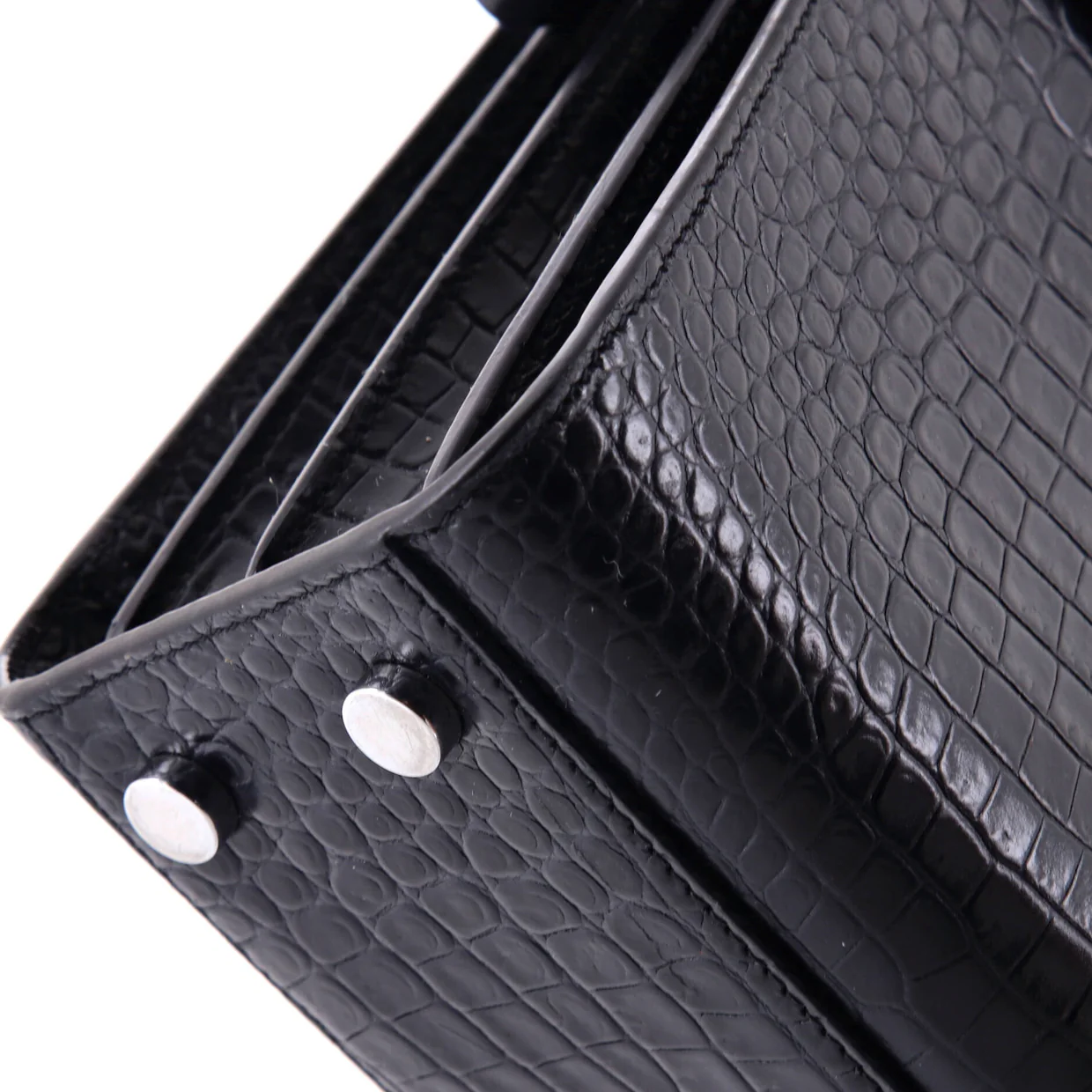 Sac de Jour NM Bag Crocodile Embossed Leather Nano - Deep Luxury