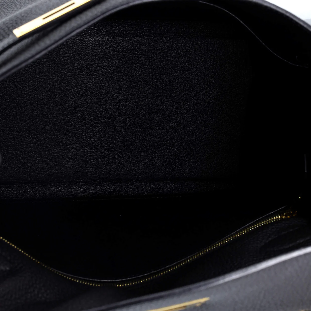 Kelly Handbag Noir Togo with Gold Hardware 28 - Deep Luxury