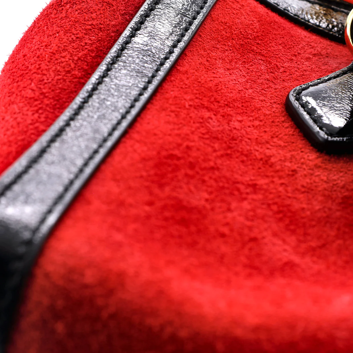 Ophidia Top Handle Tote Suede Small - Deep Luxury