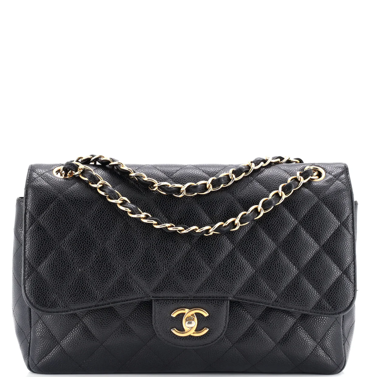 Classic Double Flap Bag Quilted Caviar Jumbo - Deep Luxury