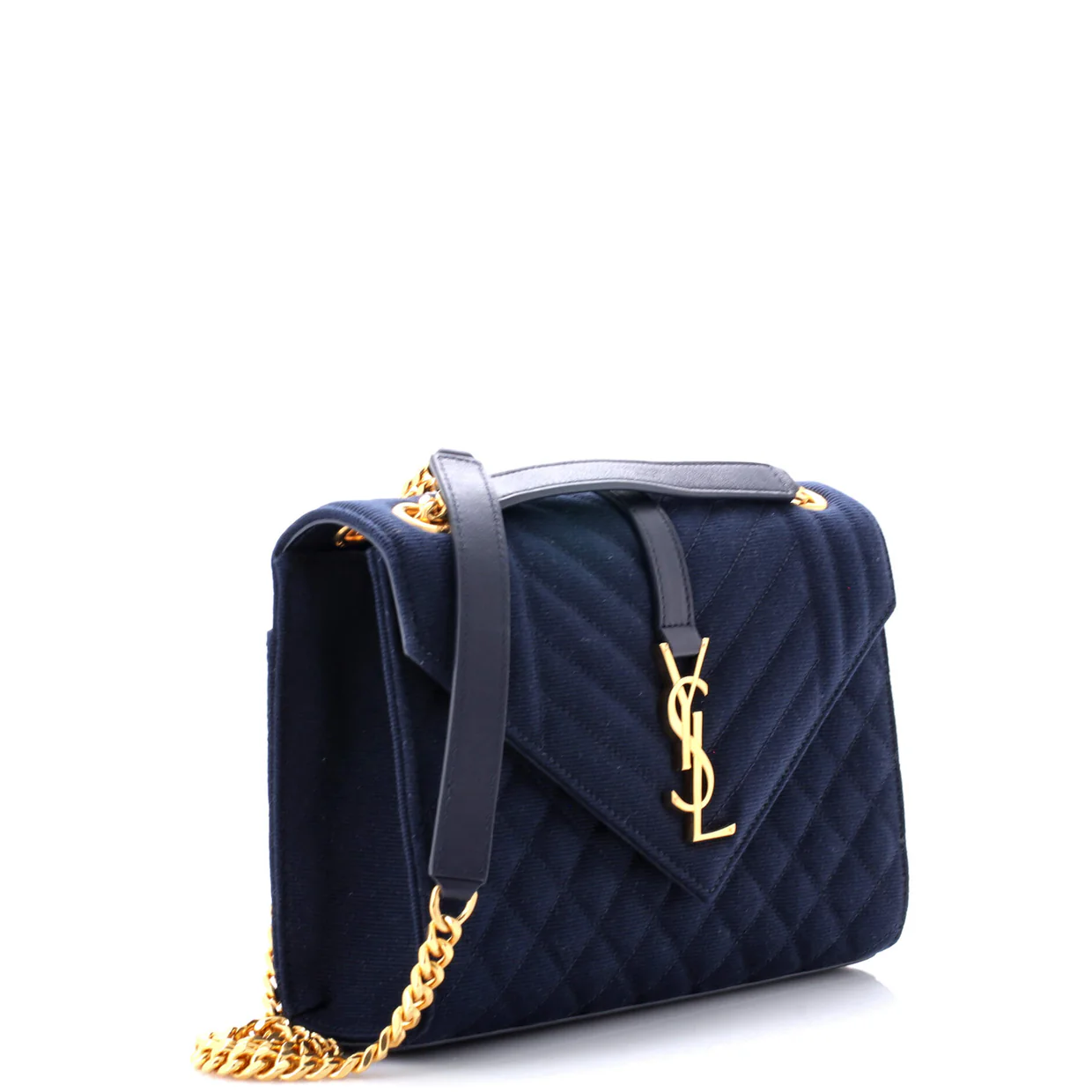 Classic Monogram Envelope Satchel Mixed Matelasse Canvas Medium - Deep Luxury