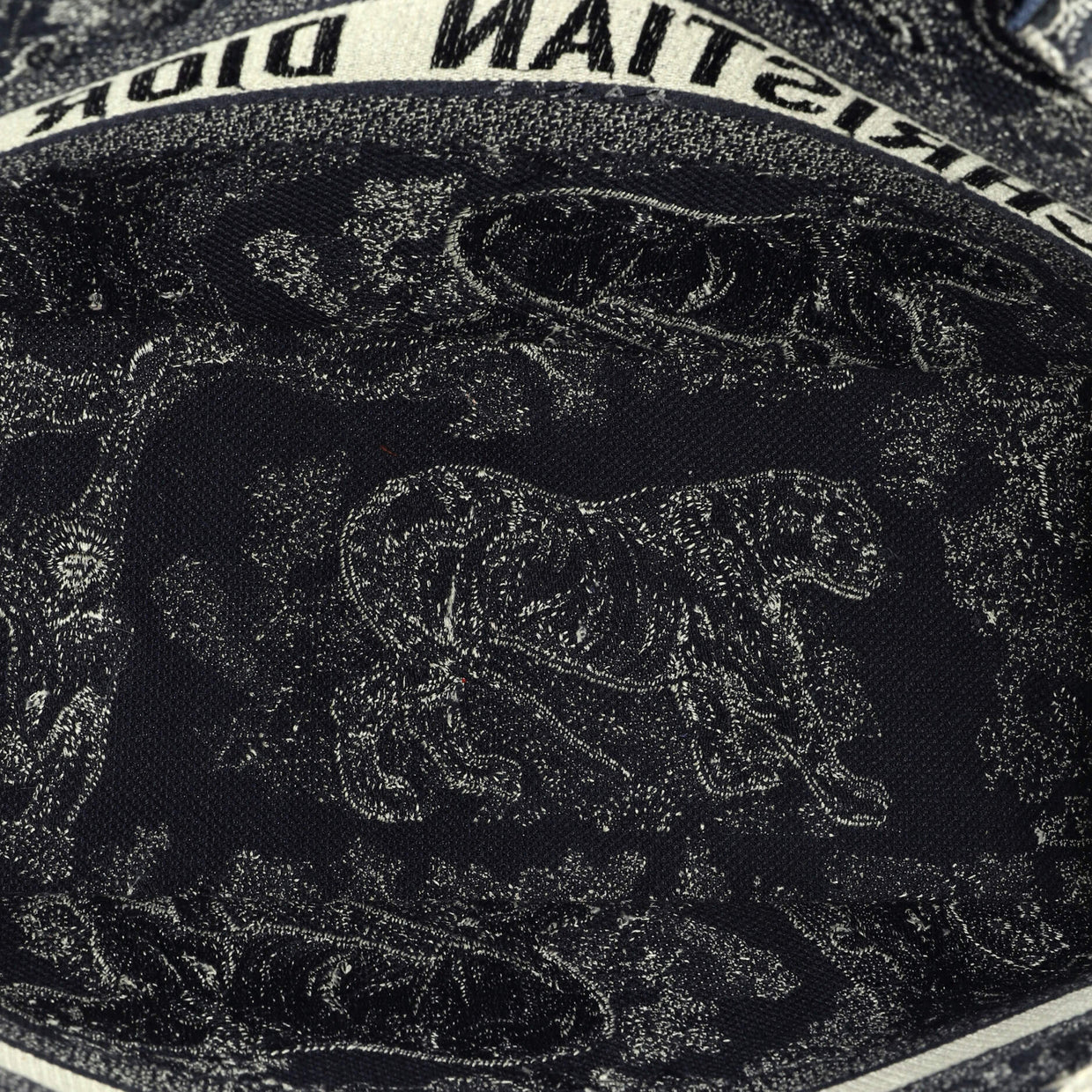 Book Tote Embroidered Canvas Medium - Deep Luxury