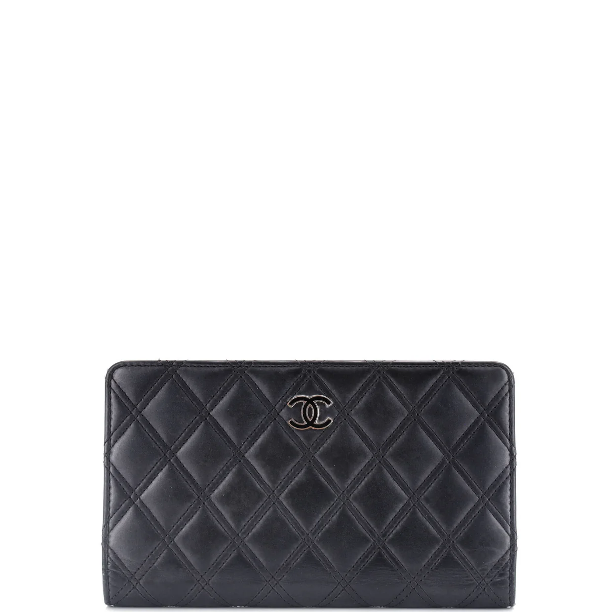 Double Stitch L-Yen Wallet Quilted Lambskin - Deep Luxury
