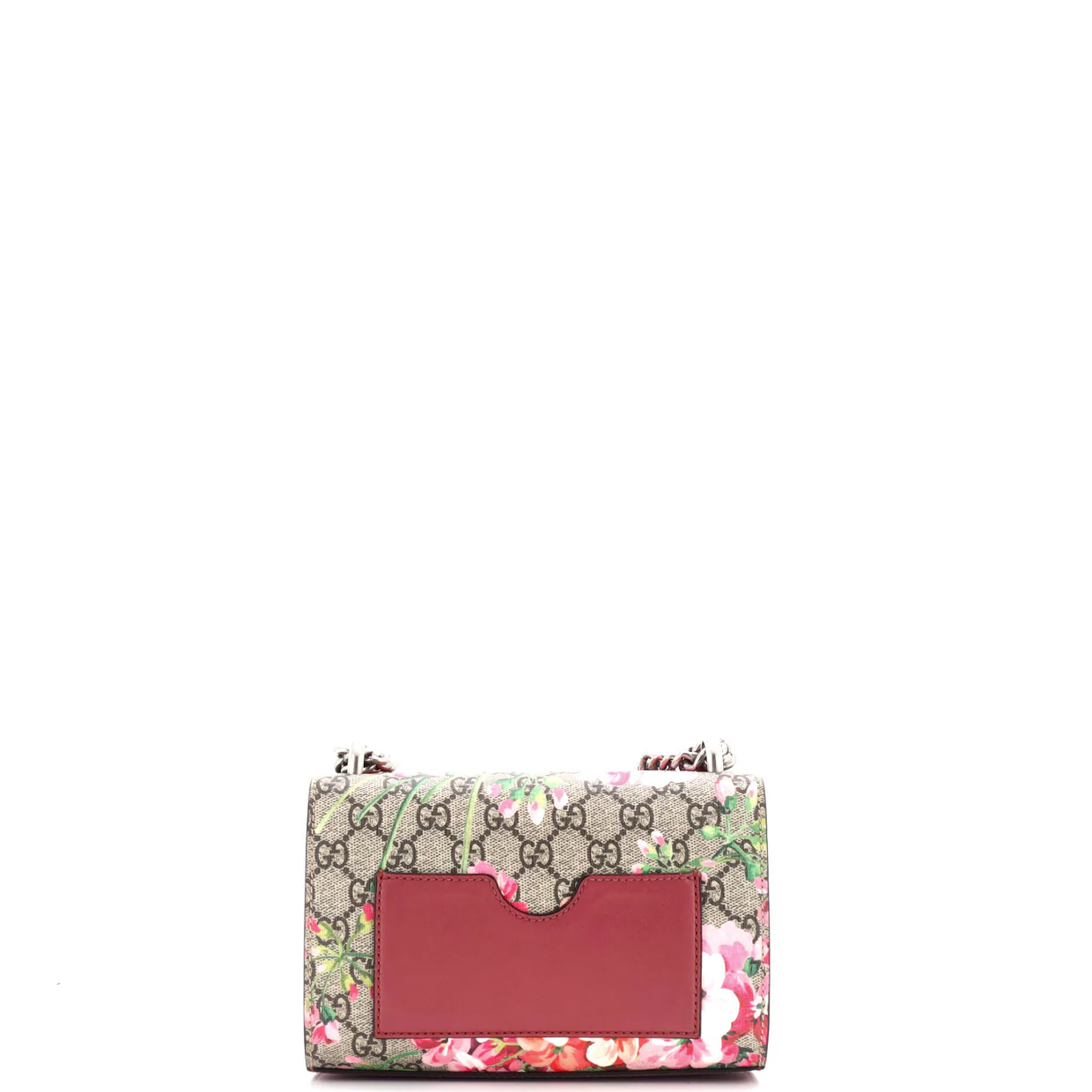Padlock Shoulder Bag Blooms Print GG Coated Canvas Small - Deep Luxury