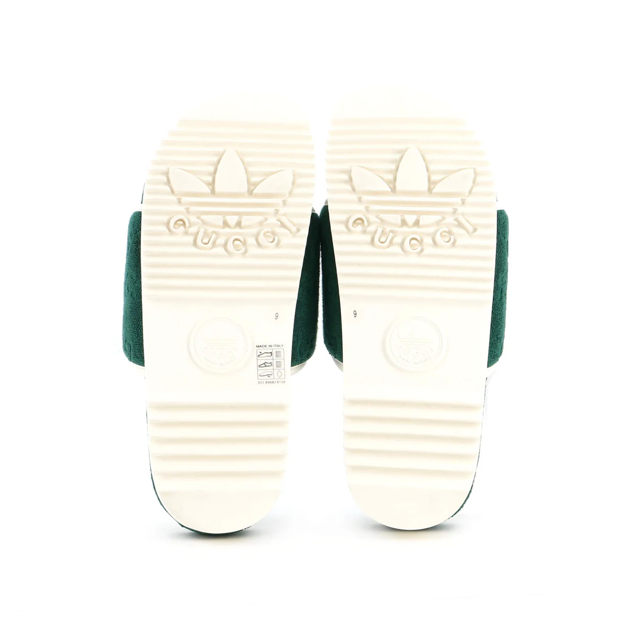 x Adidas Men's Platform Slide Sandals Terry Cloth - Deep Luxury
