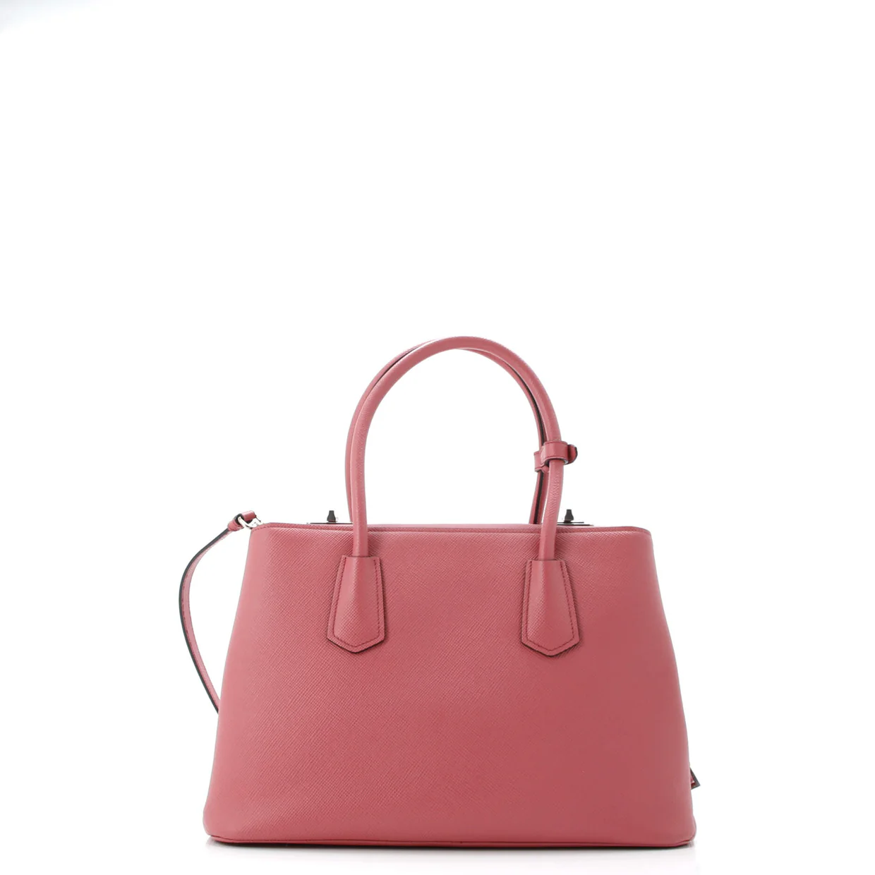 Turnlock Cuir Twin Tote Saffiano Leather Small - Deep Luxury