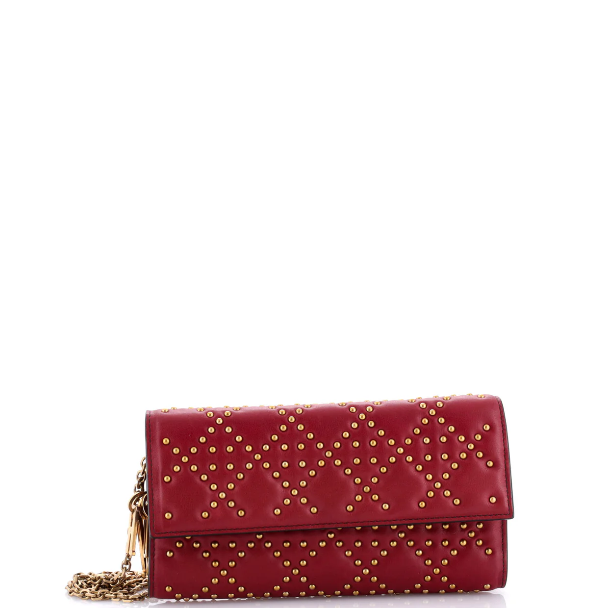 Lady Dior Croisiere Chain Wallet Cannage Studded Lambskin - Deep Luxury