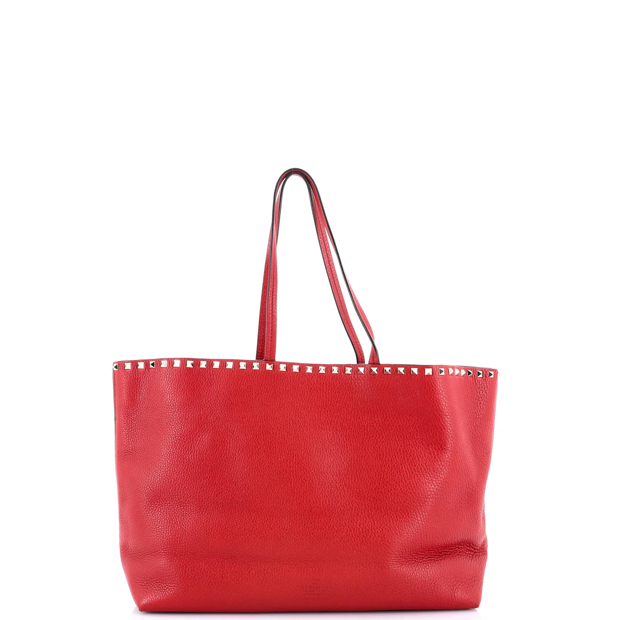 Rockstud Shopper Tote Leather Large - Deep Luxury