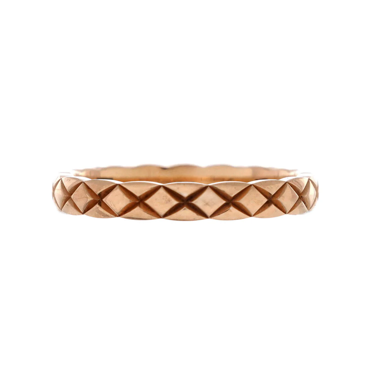Coco Crush Ring 18K Beige Gold with 5 Diamonds Mini - Deep Luxury