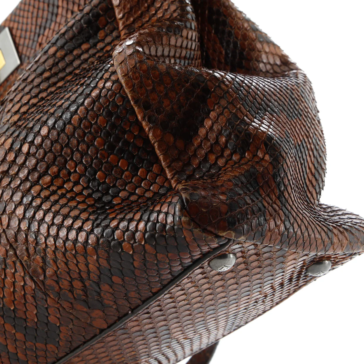 Peekaboo Bag Python Regular - Deep Luxury