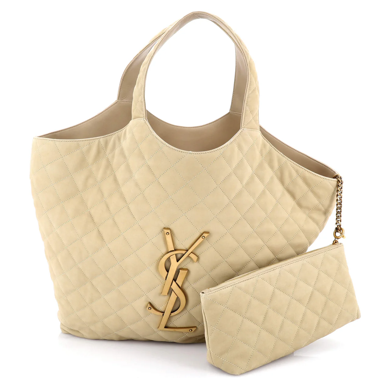 Icare Shopping Tote Quilted Suede Maxi - Deep Luxury