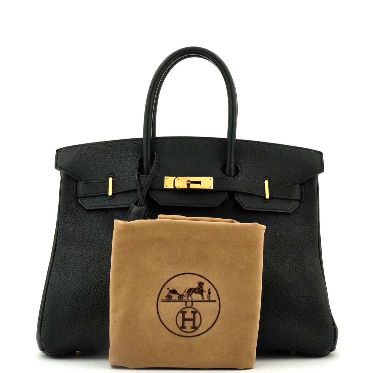 Birkin Handbag Noir Togo with Gold Hardware 35 - Deep Luxury