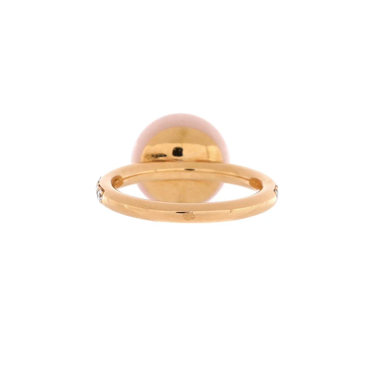 B Blossom Ring 18K Rose Gold and 18K White Gold with Pink Opal and Diamonds - Deep Luxury