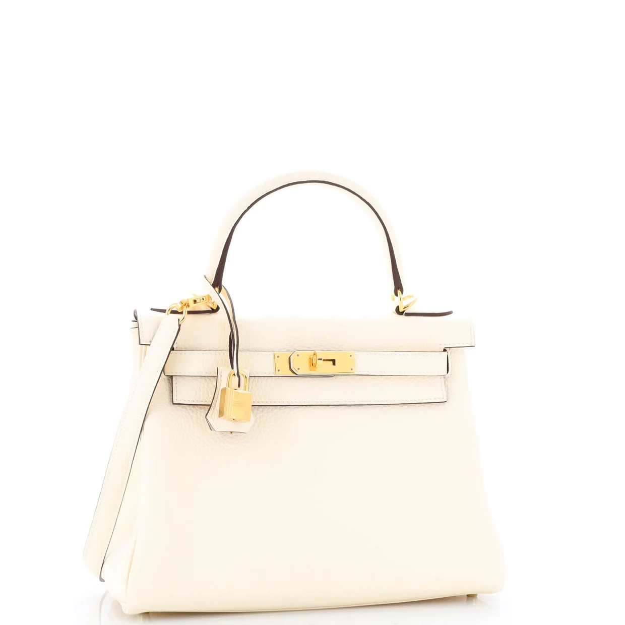Kelly Handbag Light Clemence with Gold Hardware 28 - Deep Luxury