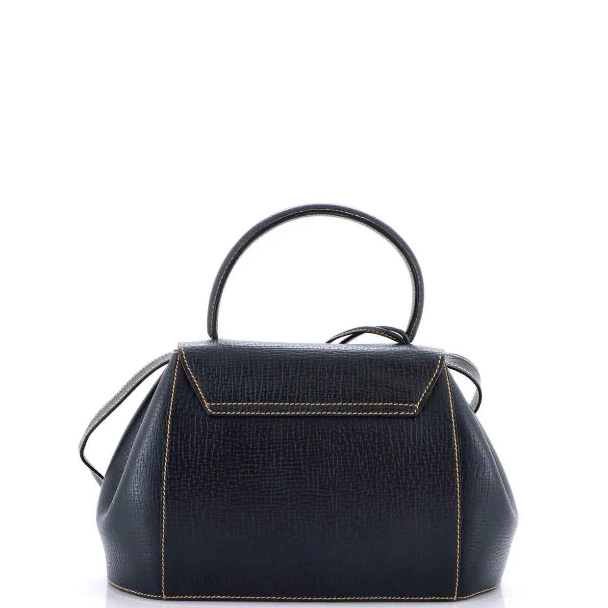 Barcelona Dome Top Handle Bag Leather Medium - Deep Luxury