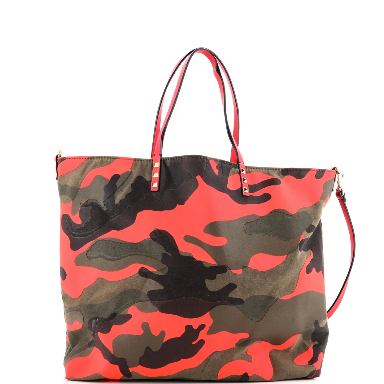 Rockstud Open Reversible Convertible Tote Camo Nylon Medium - Deep Luxury