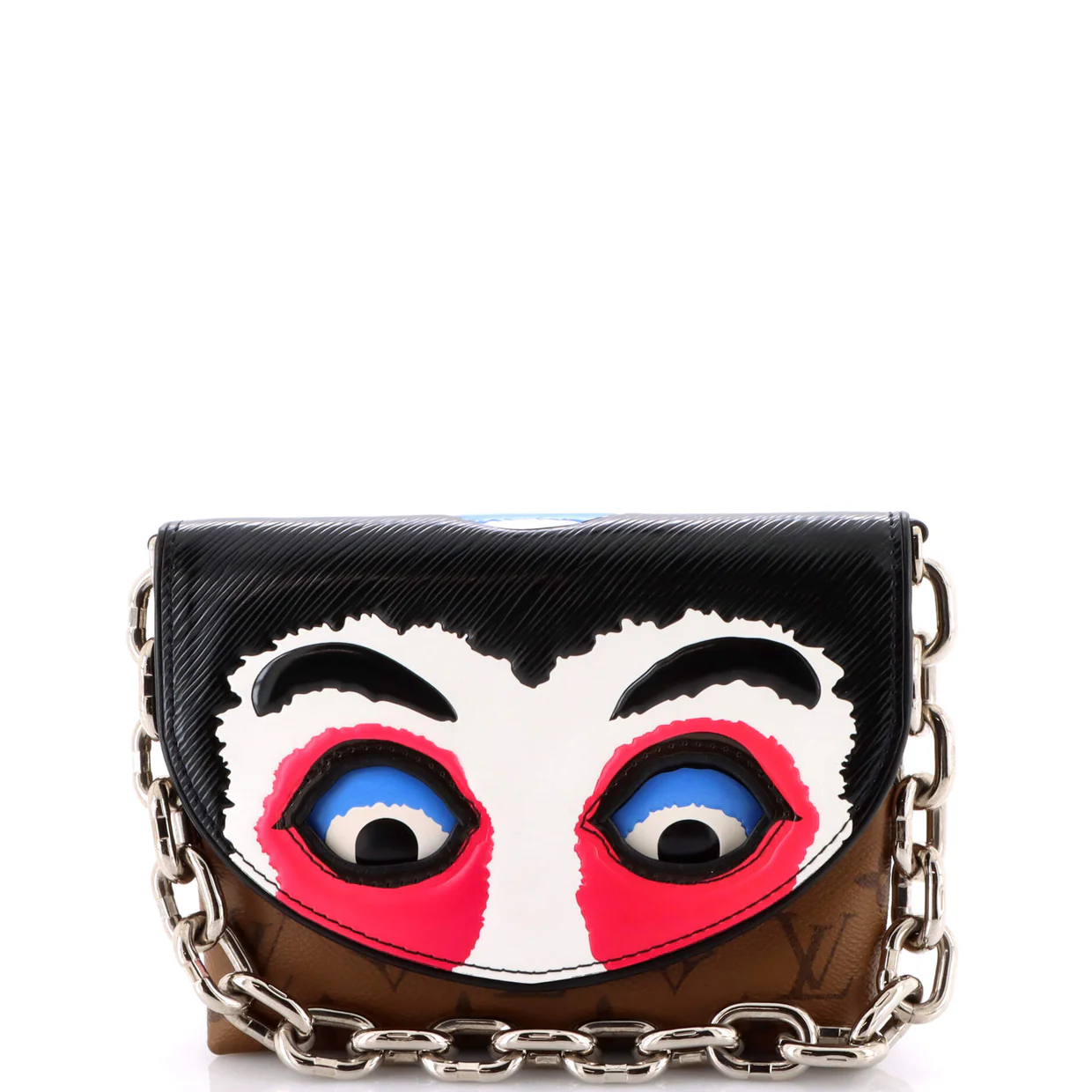 Pochette Kabuki Printed Epi Leather and Reverse Monogram Canvas - Deep Luxury