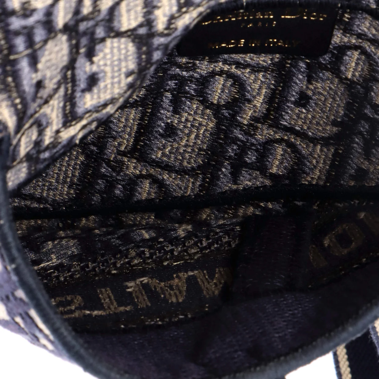 Saddle Belt Bag Logo Embroidered Oblique Canvas - Deep Luxury