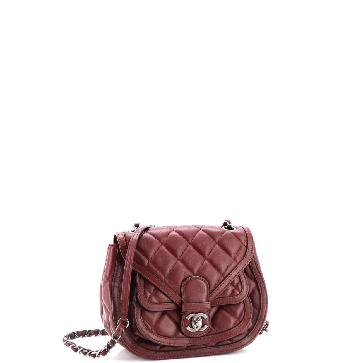 Saddle Bag Quilted Calfskin Small - Deep Luxury