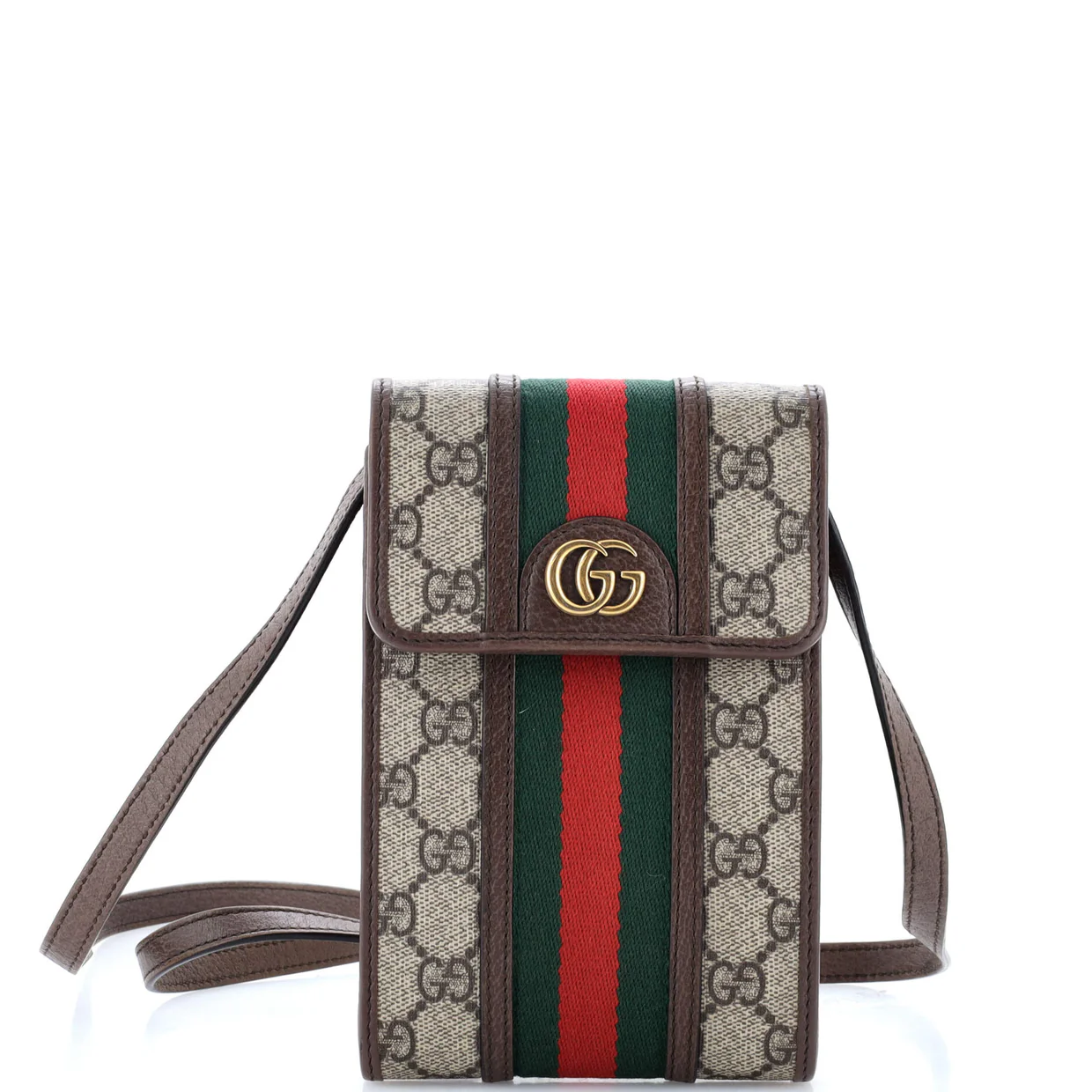 Ophidia Vertical Flap Crossbody Bag GG Coated Canvas Mini - Deep Luxury