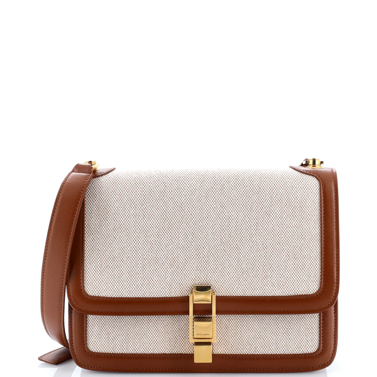 Carre Satchel Canvas with Leather Medium - Deep Luxury