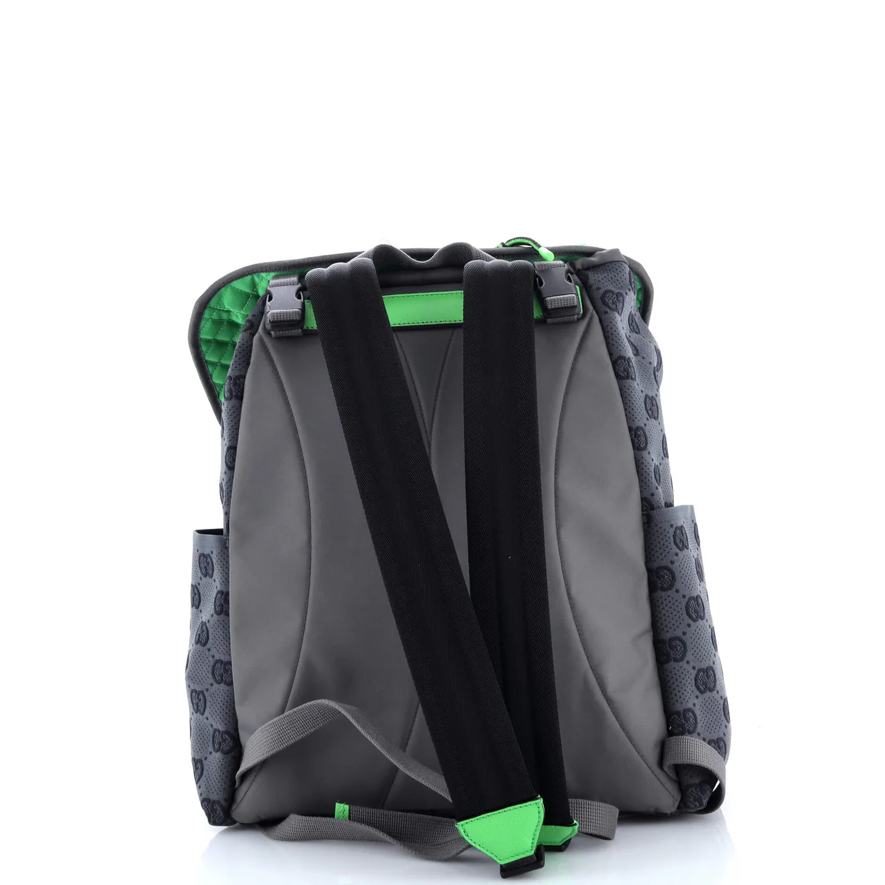 Panelled Double Buckle Backpack GG Jacquard Nylon and Rubber Large - Deep Luxury