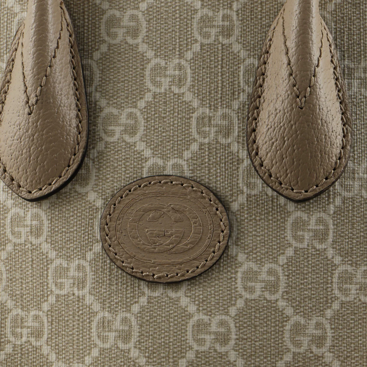 Interlocking G Patch Tote GG Coated Canvas Mini - Deep Luxury