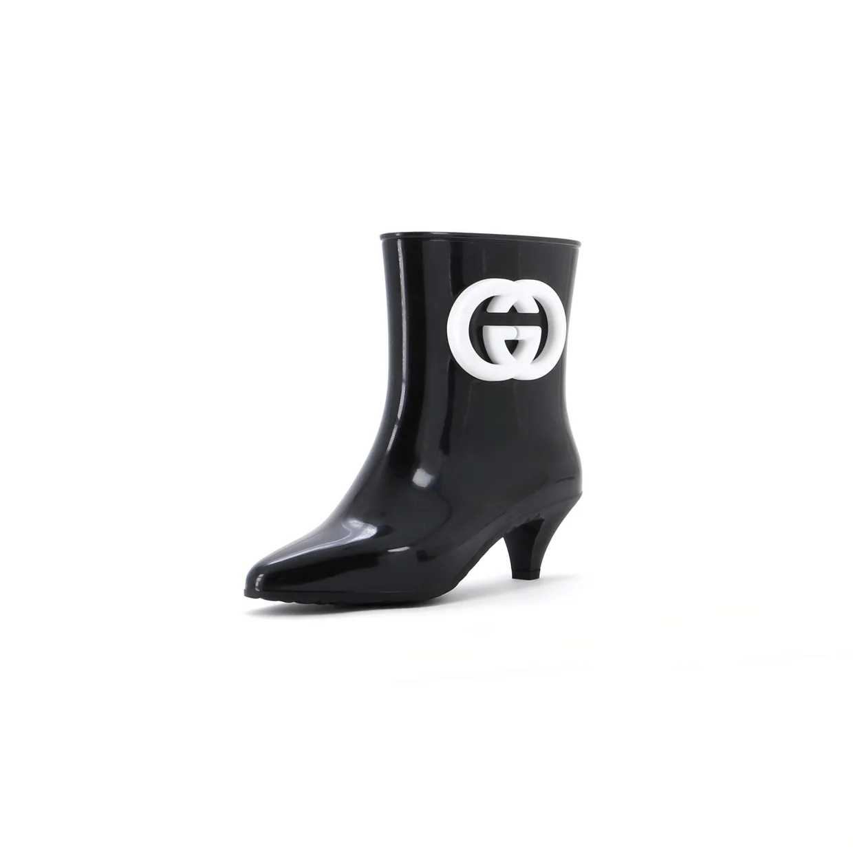 Women's Interlocking G Ankle Rain Boots Rubber - Deep Luxury