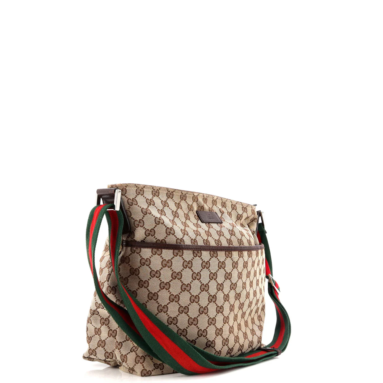 Front Pocket Web Messenger GG Canvas Medium - Deep Luxury